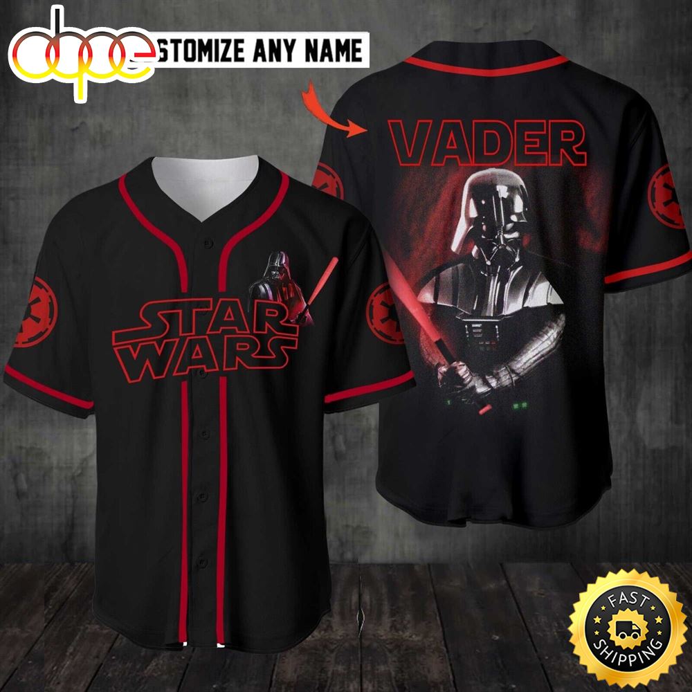 Personalized Darth Vader Star Wars Lovers Baseball Jersey Shirt 3D