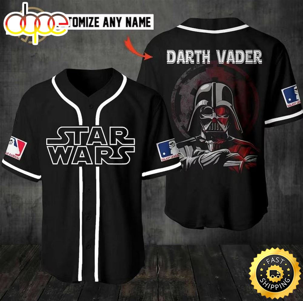 Personalized Love Star Wars Darth Vader Baseball Jersey Shirt