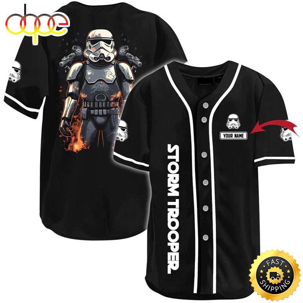 Star Wars Stormtrooper Black Cute Disney Baseball Jersey Shirt