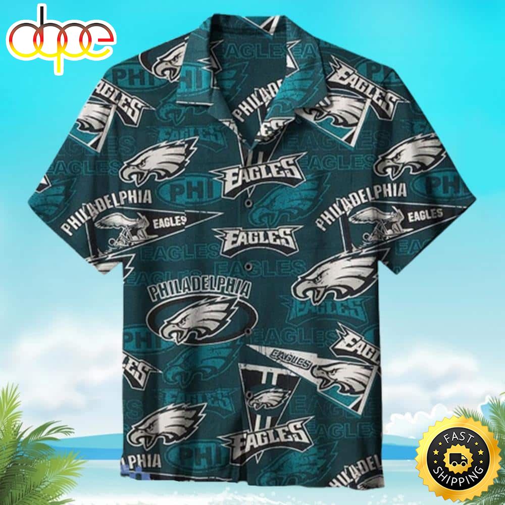 Philadelphia Eagles Hawaiian Shirt Summer Beach Gift Xkcaqy