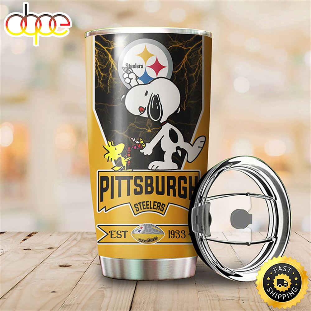 Pittsburgh Steelers Snoopy All Over Print 3D Tumbler Mgfzfk