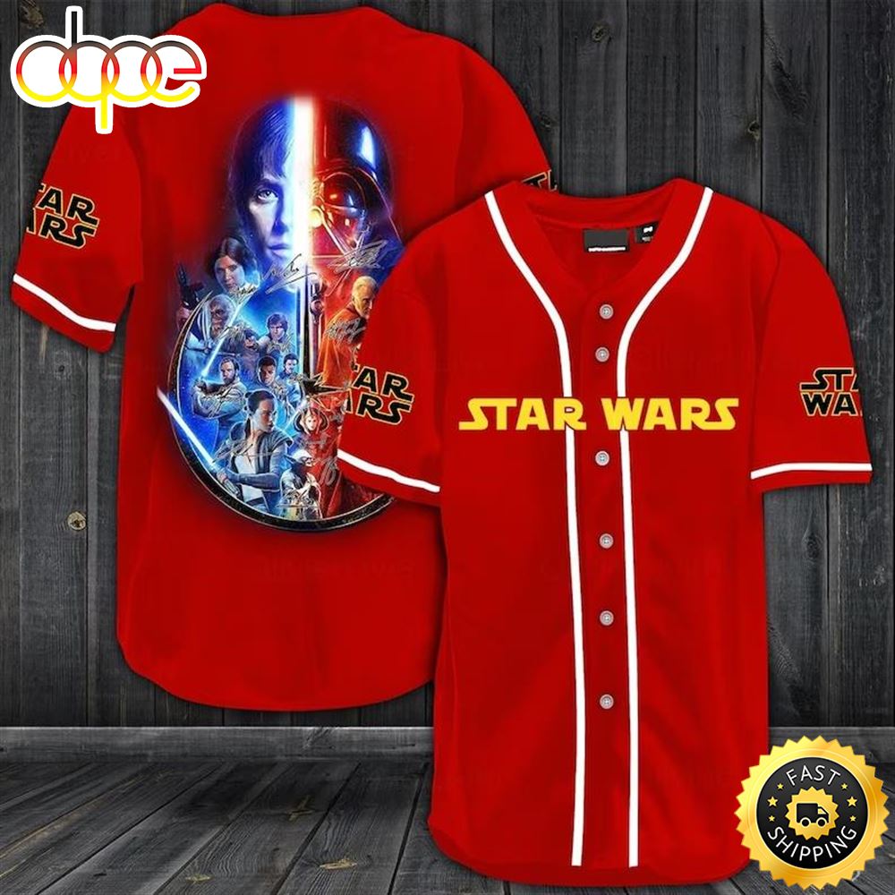 Red Star Wars Baseball Jersey Shirt Nwdbbl