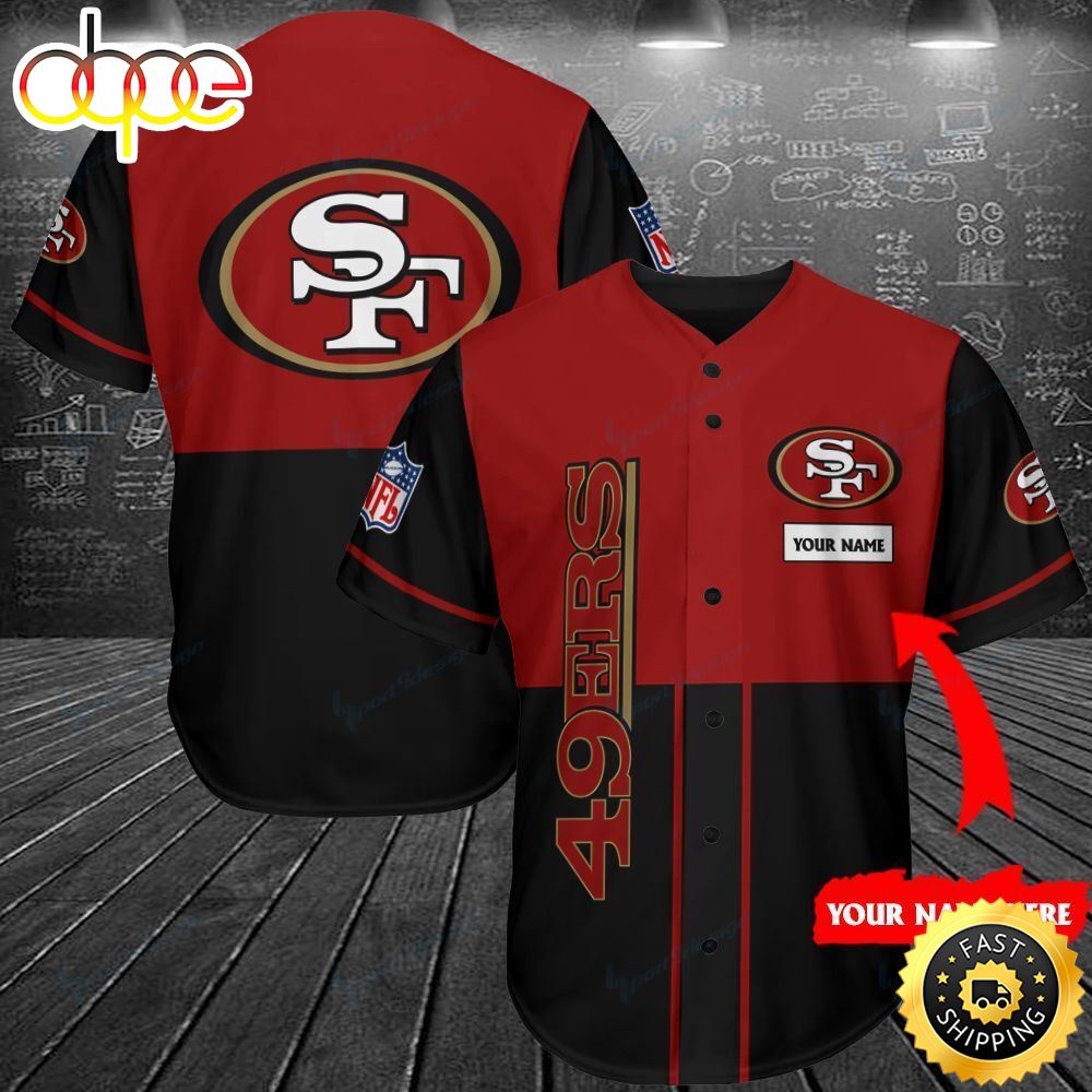 San Francisco 49ers Personalized Jersey Customized Name Baseball Jersey –