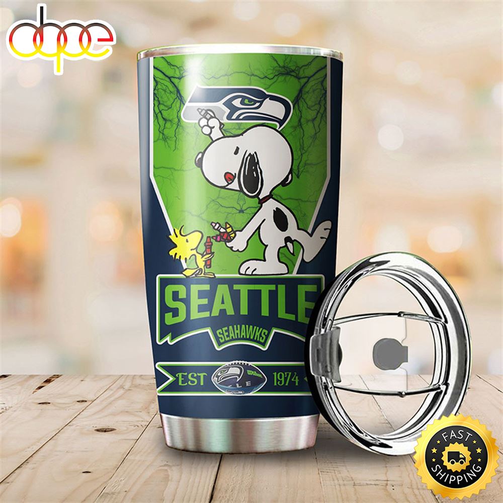 Seattle Seahawks Snoopy All Over Print 3D Tumbler Ldhqcf