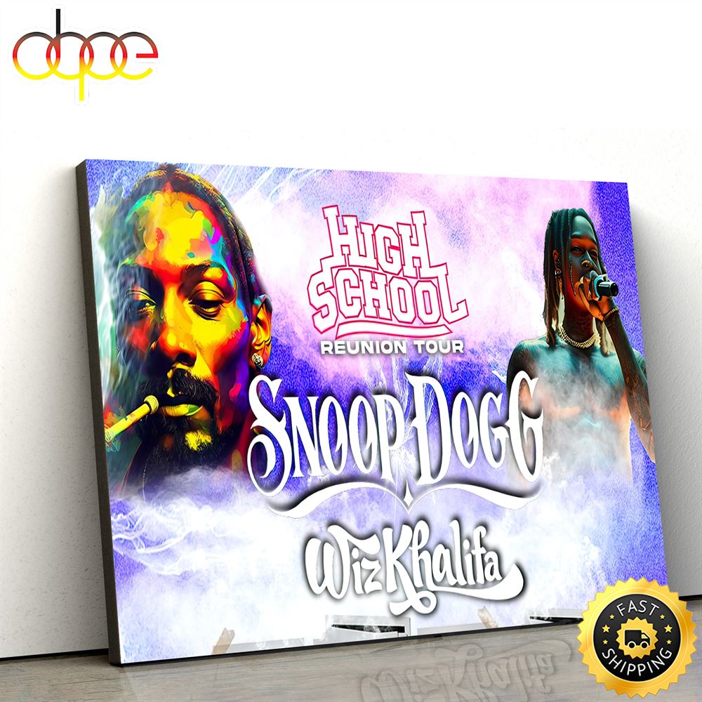 Snoop Dogg Adds 2023 Tour Poster Canvas Qoz4lb