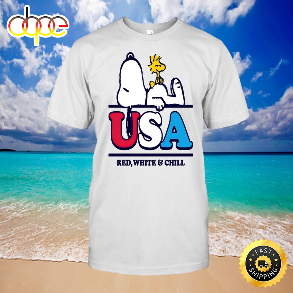Snoopy And Woodstock 4th Of July Unisex T Shirt Vcfpsi