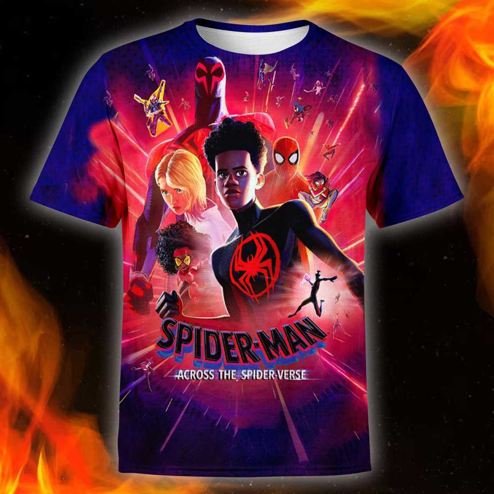 Spider Man Across The Spider Verse Unisex T Shirt 3D All Over Print Shirts Yk3z30