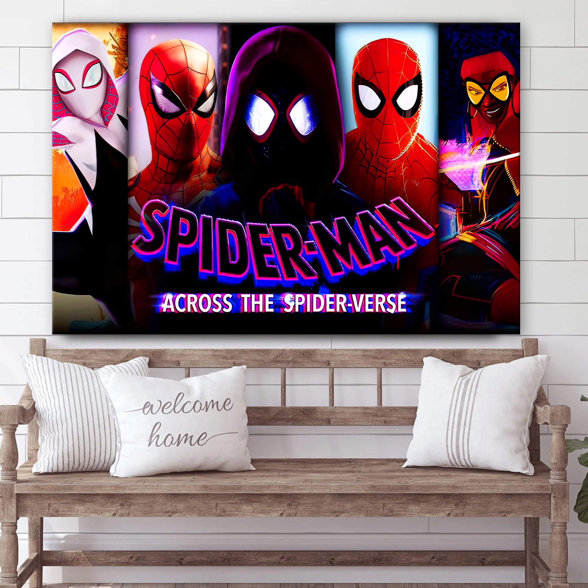 Spider Man Across The Spider Verse 2023 Canvas Sa8ljg