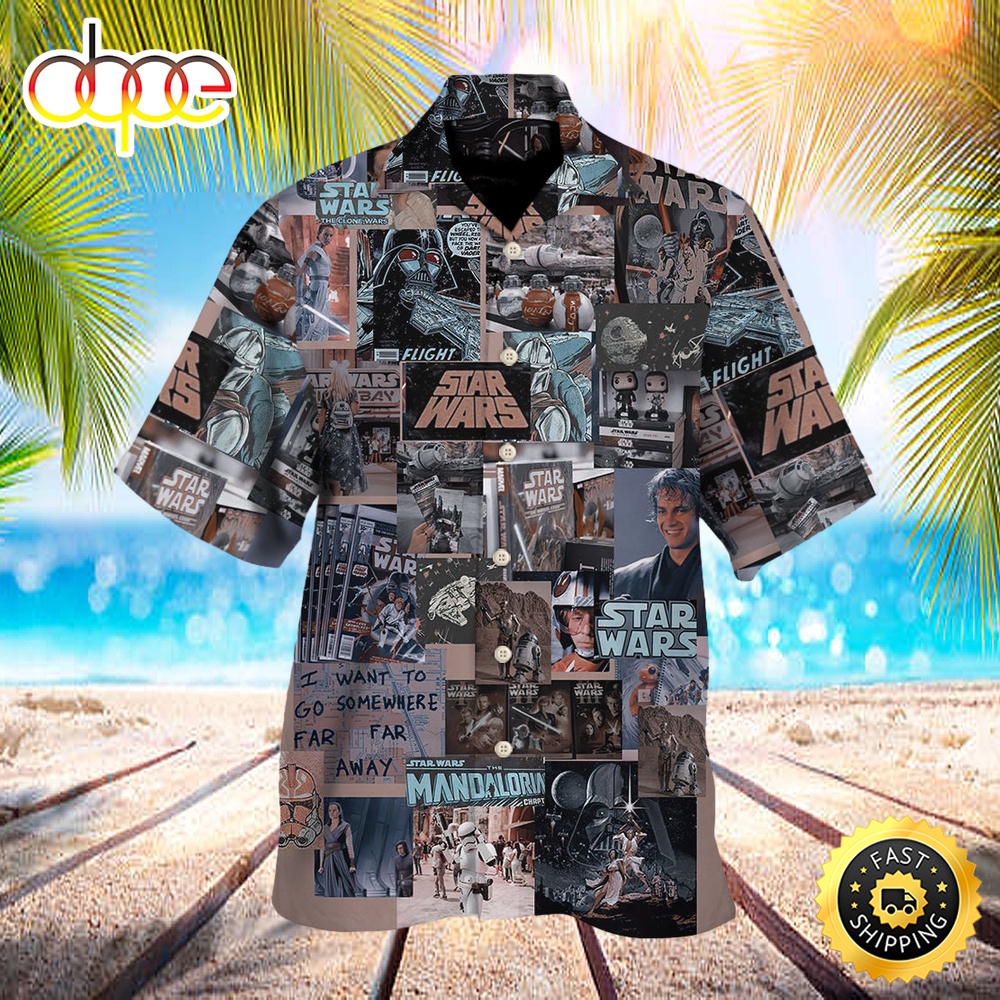 Disney Star Wars Hawaiian Shirt Summer Beach Starwars Chewbacca Surfing  Aloha Button Up Shirt - 90scloth