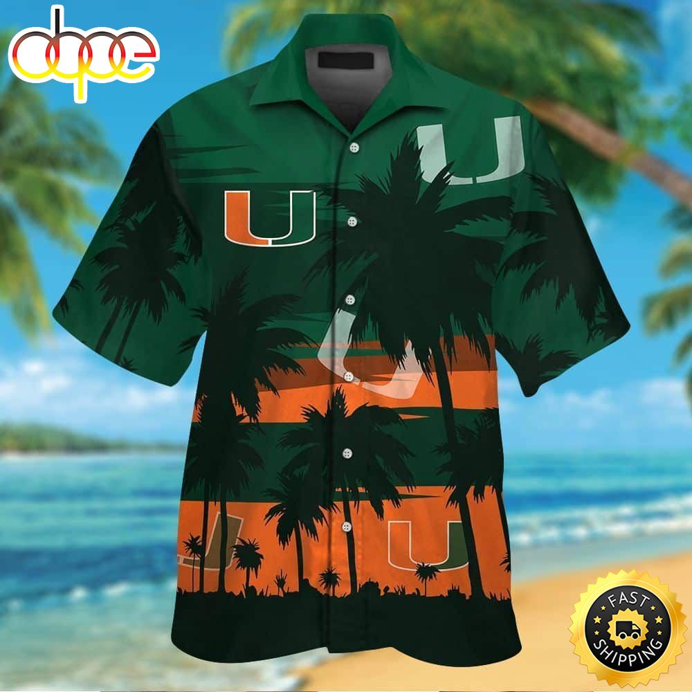 Summer Vibes Miami Hurricanes Hawaiian Shirt Beach Gift For Him Hnfodu