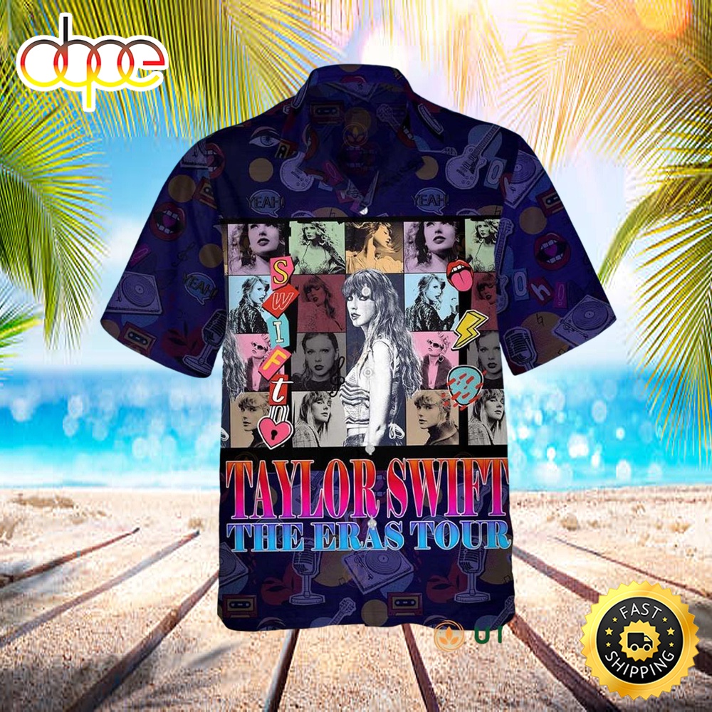 Taylor Swift The Eras Tour Style Retro 80s Hawaiian Shirt Huvqct