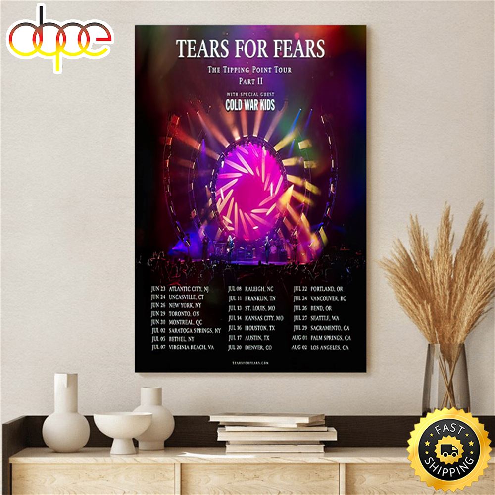 Tears For Fears Announces 2023 North American Poster Canvas Brrrlq