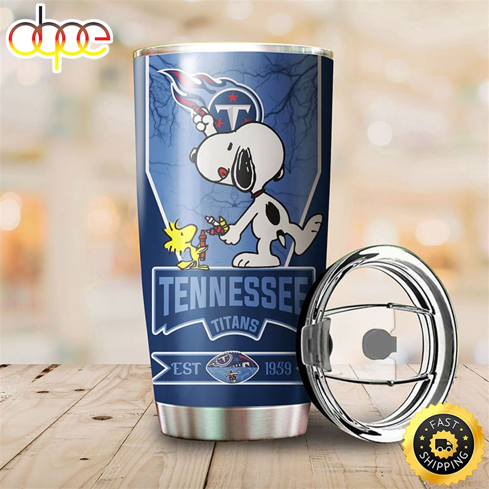Tennessee Titans Snoopy All Over Print 3D Tumbler Lfleb4