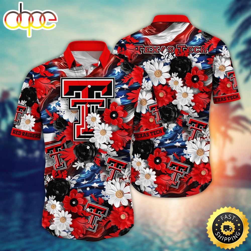 Texas Tech Red Raiders NCAA3 Hawaii Shirt Independence Day –