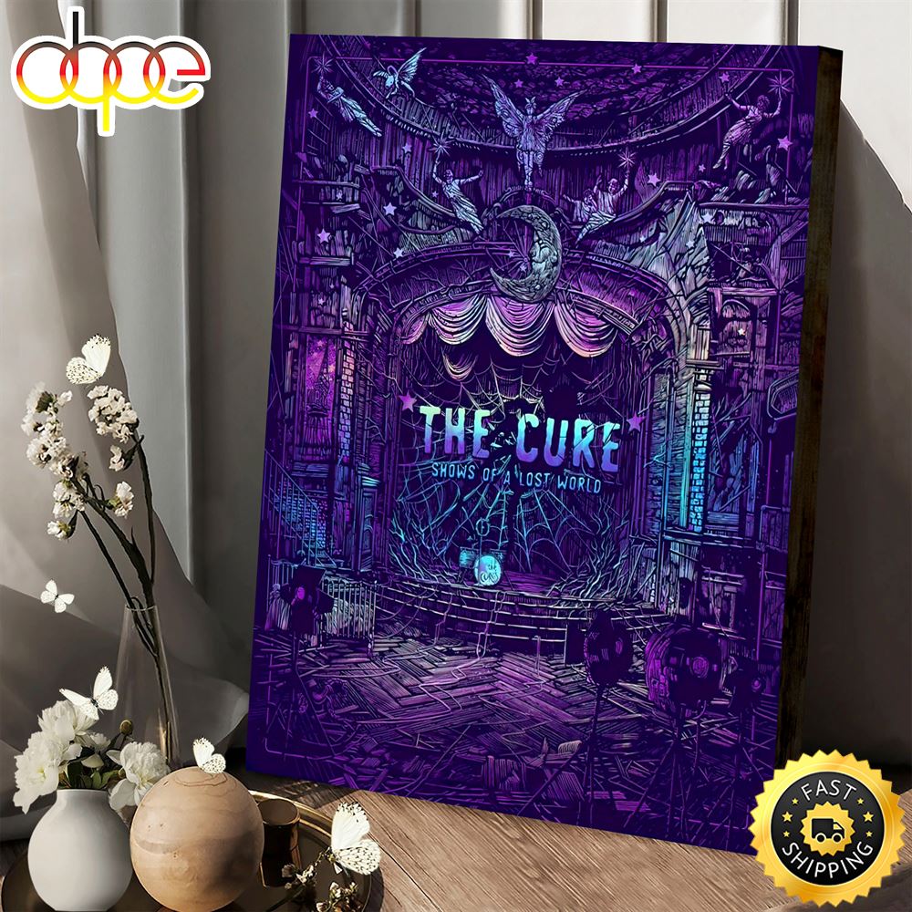The Cure Boston June 18 Tour 2023 Rainbow Foi Canvas Poster