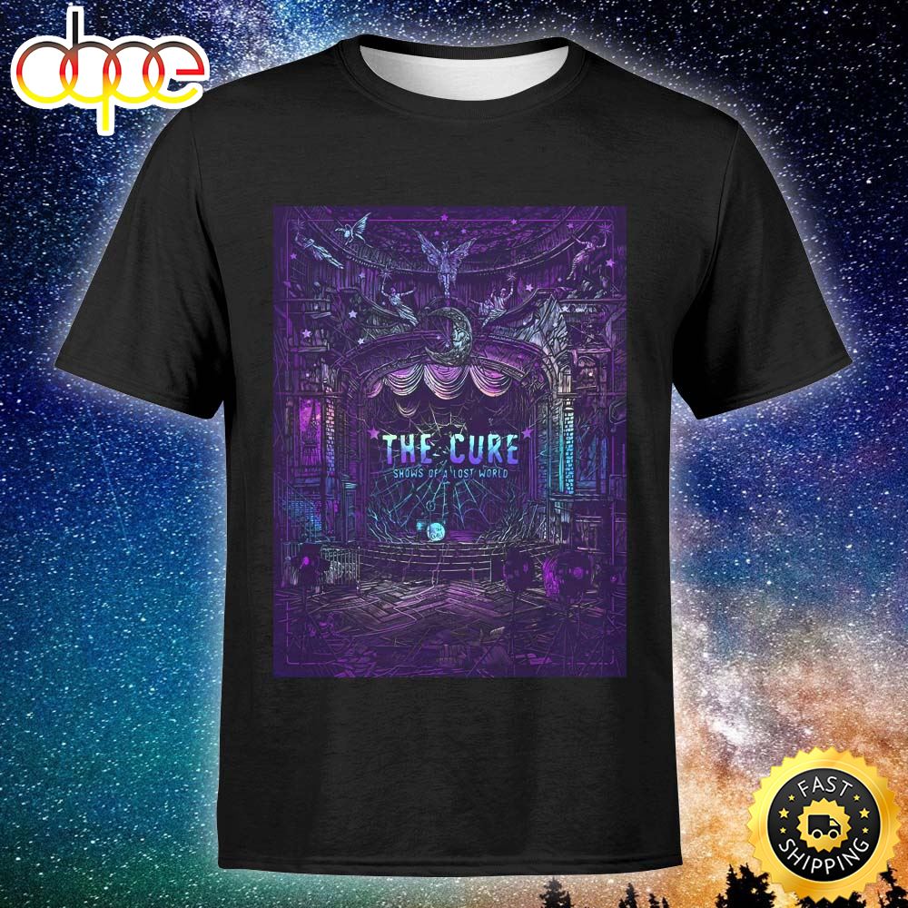 The Cure Boston June 18 Tour 2023 Rainbow Foil Unisex T Shirt Dr2bjo