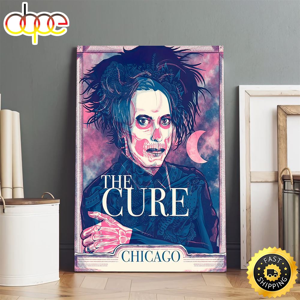 The Cure Chicago June 10 Tour 2023 Canvas Poster