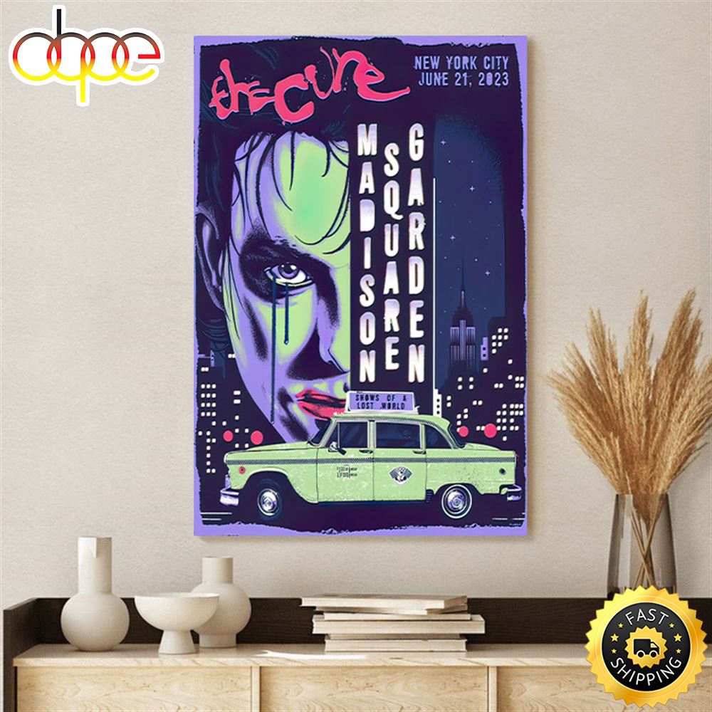The Cure New York City June 21 Tour 2023 Canvas Poster Hjwlz6