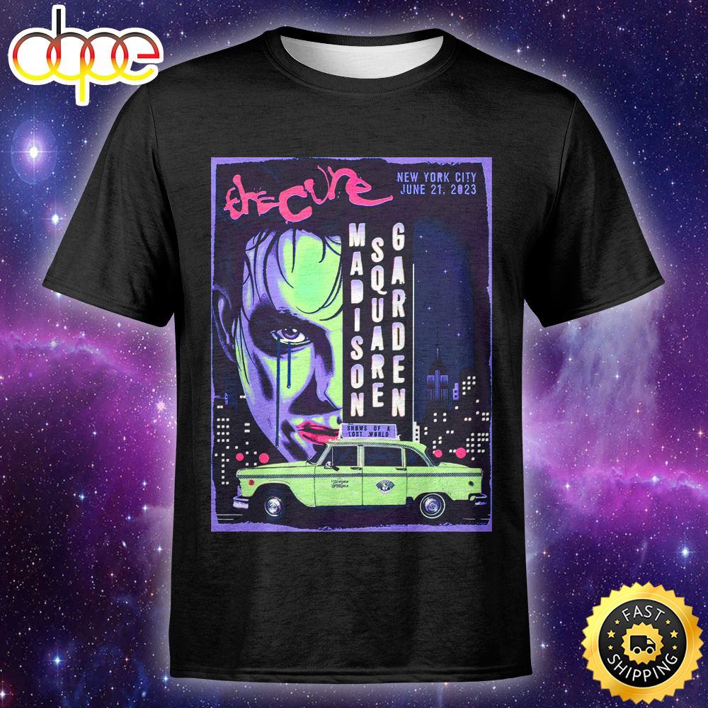 The Cure New York City June 21 Tour 2023 Unisex T Shirt Sk2gxq
