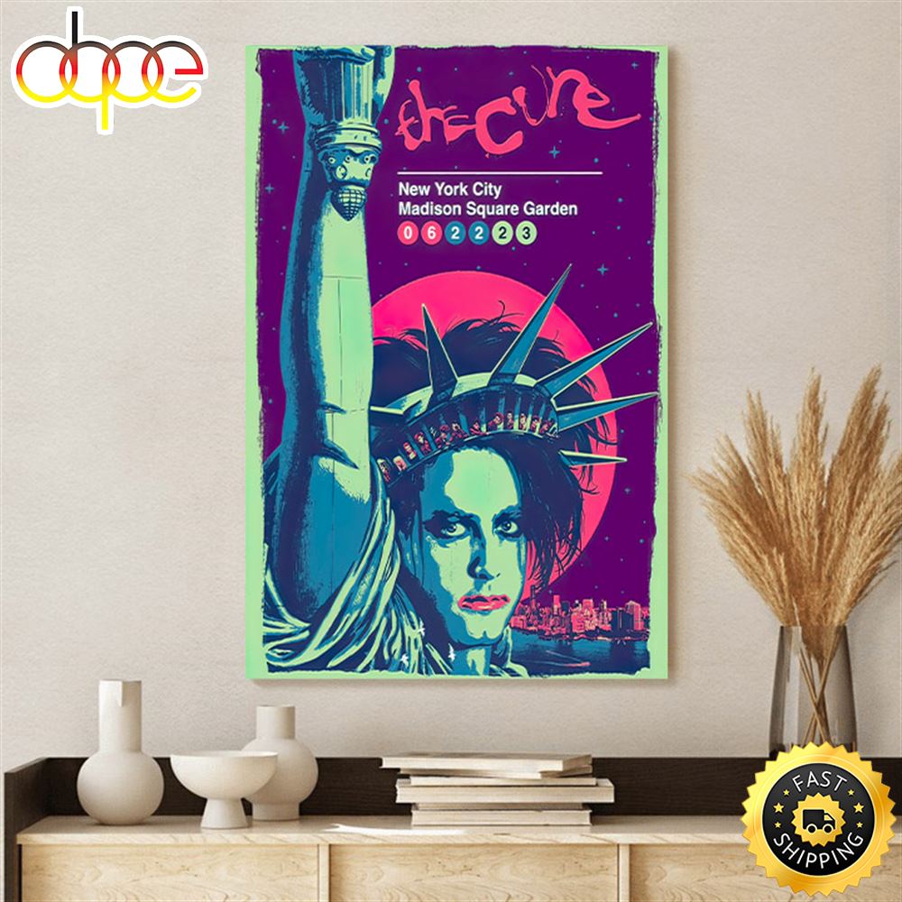 The Cure New York City June 22 Tour 2023 Canvas Poster F3pnlx