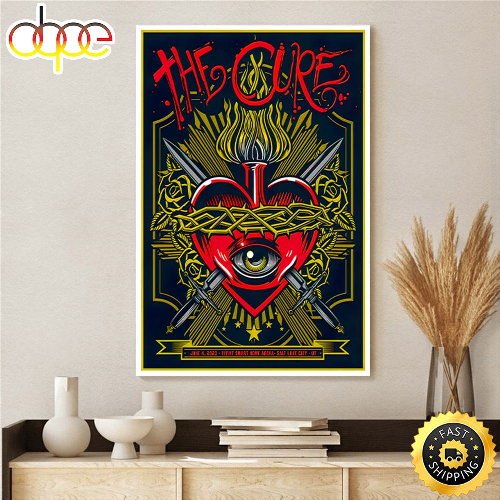 The Cure Salt Lake City June 4 Tour 2023 Poster Canvas Mqjpal