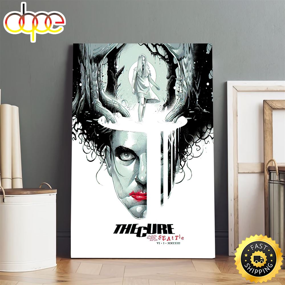 The Cure Seattle June 1 Tour 2023 Poster Canvas X18zse