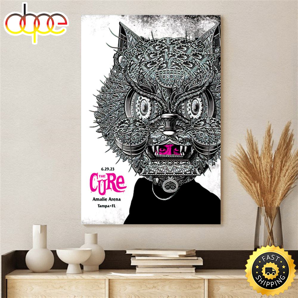 The Cure Tampa June 29 Tour 2023 First Poster Canvas