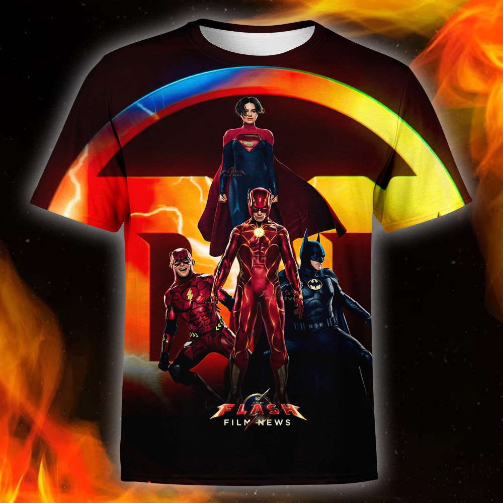 The Flash 2023 The Movie New Gift For Fans Unisex T Shirt 3D All Over Print Shirts Ua7bx0