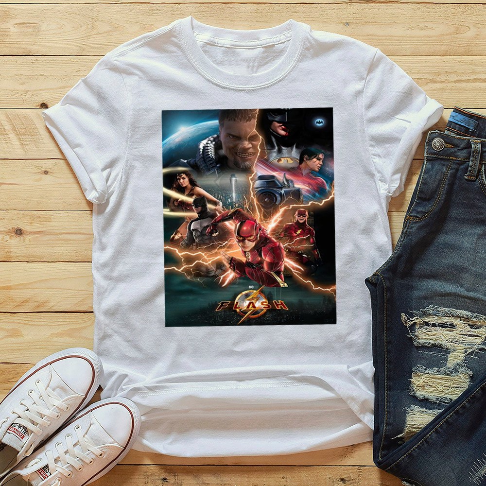 The Flash Movie Posters 2023 Canvas Wall Art Unisex Tshirt Zkw7xo