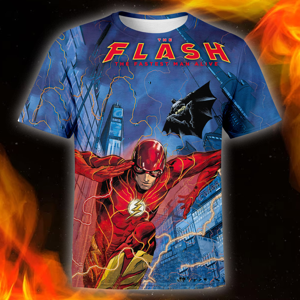 The Flash The Fastest Man Alive 2023 Unisex T Shirt 3D All Over Print Shirts Qod6jr