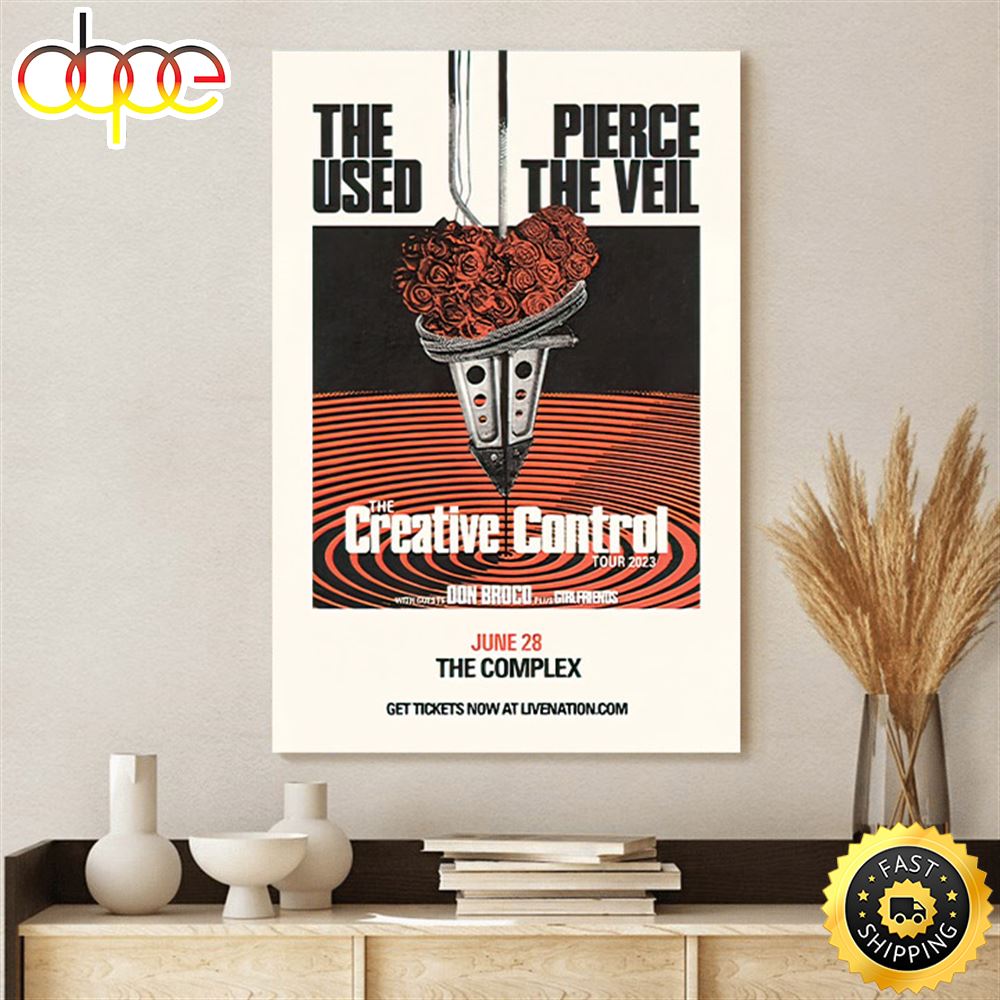 The Veil Creative Control Tour 2023 Wednesday June 28th The Complex Salt Lake City Utah Events Poster Canvas Enbzog