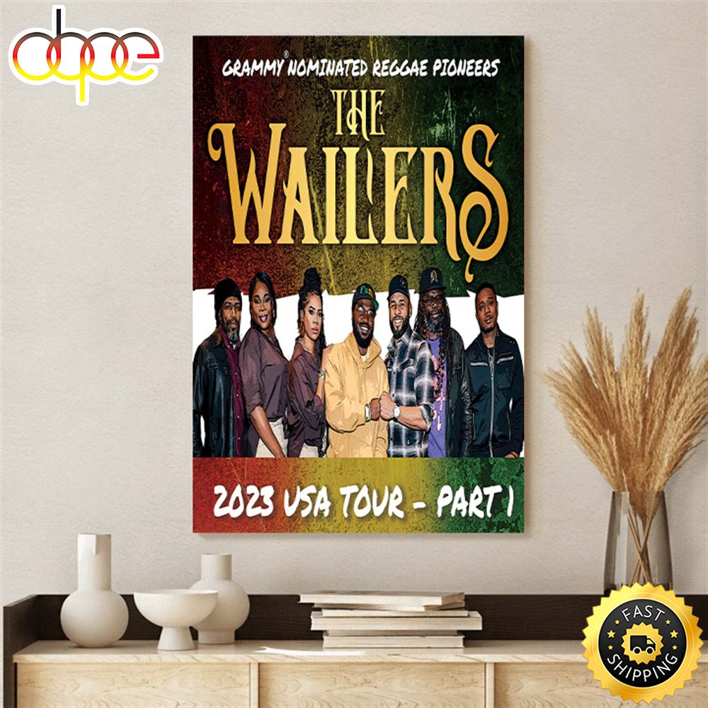 The Wailers 2023 Usa Tour Poster Canvas Bxegsw