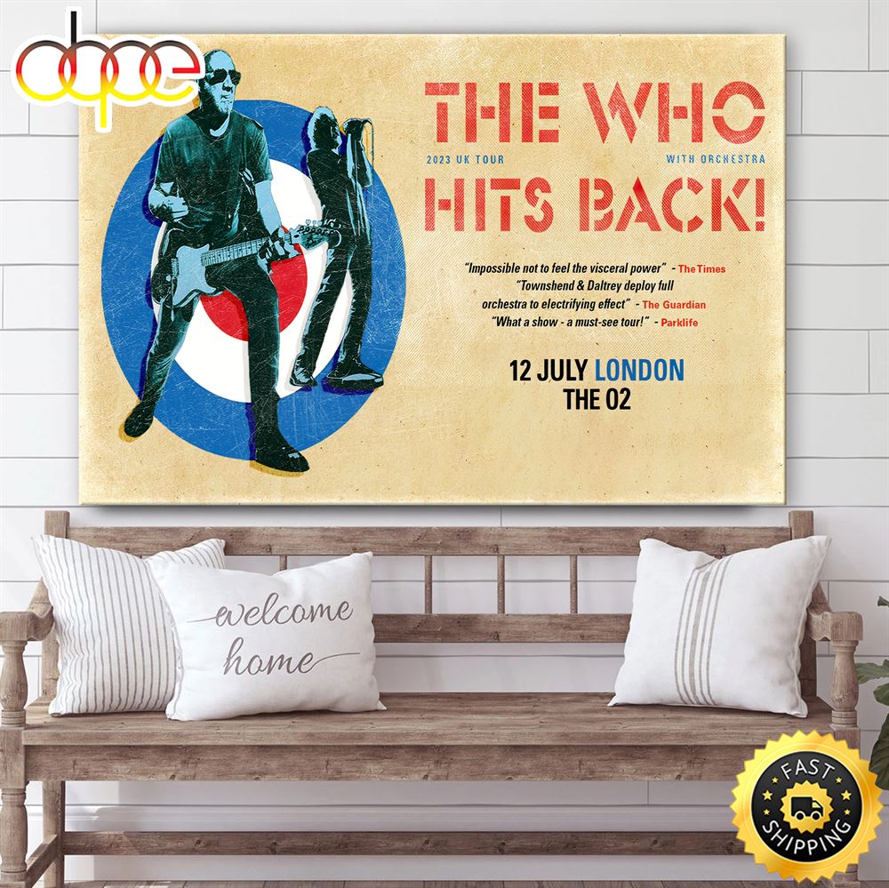 The Who Announce A Uk Summer Tour 2023 Poster Canvas Zj6yta