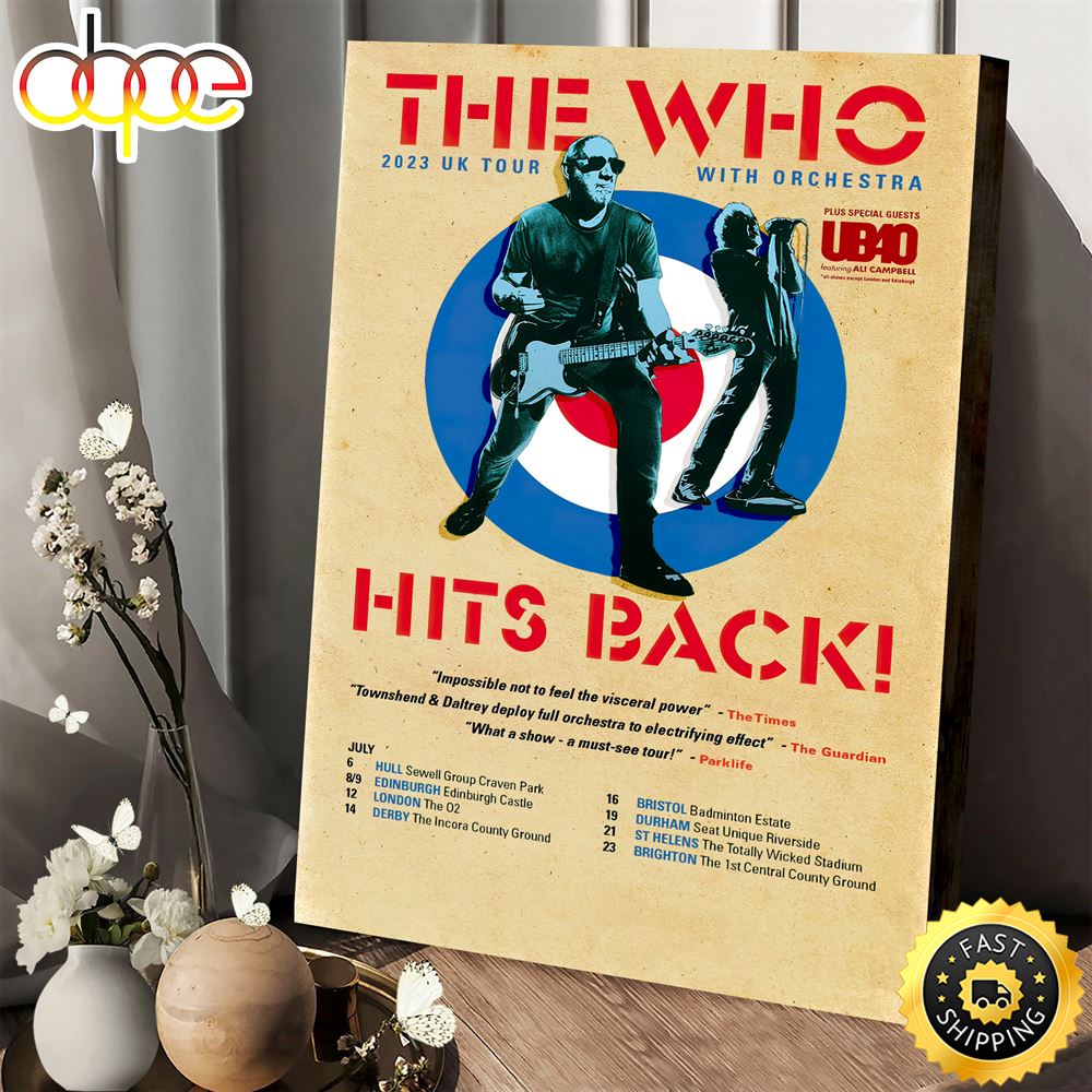 The Who Announce A Uk Summer Tour And A New Live Album Poster Canvas Awjz9k