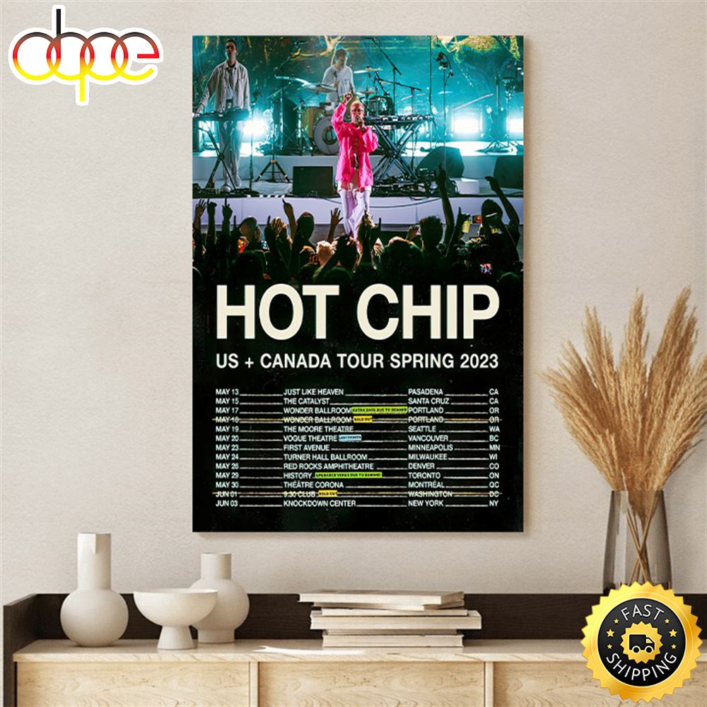 Tour News The Cure Hot Chip Tour 2023 Poster Canvas