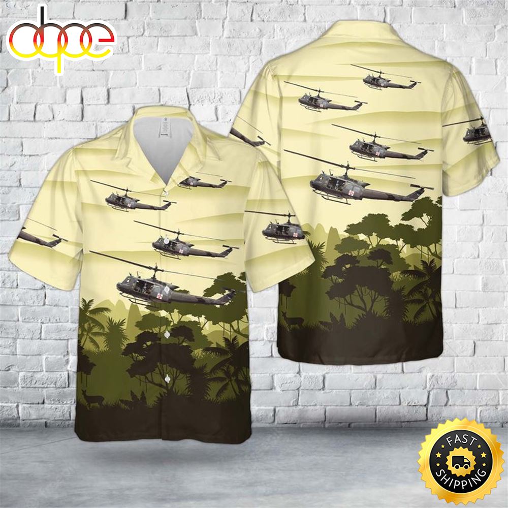 US Army UH 1 Huey Medevac Hawaiian Shirt 9289 Y5l9ab
