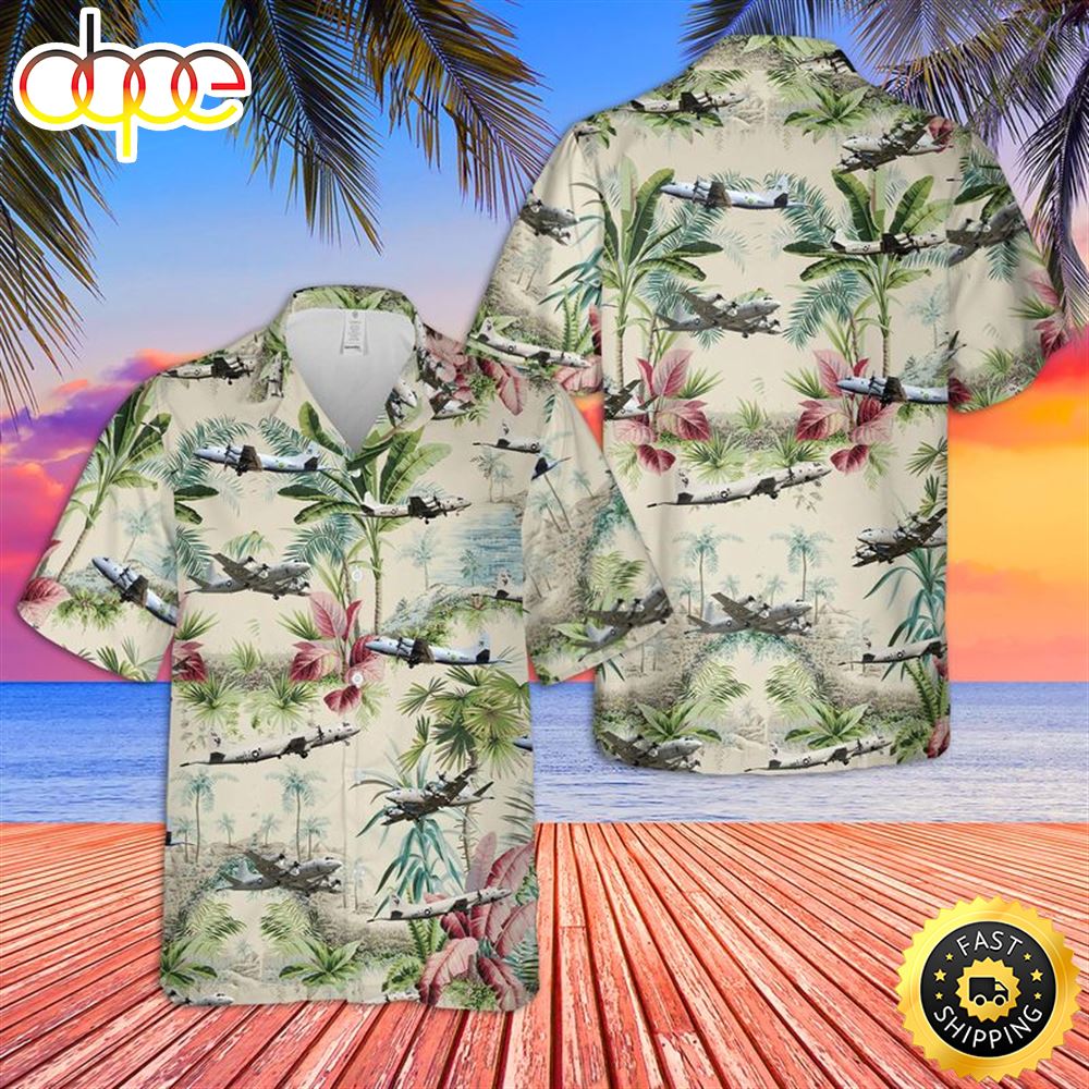 US Navy Lockheed P 3 Orion Hawaiian Shirt Short Sleeve Hawaiian Shirt For Men Hppmzr