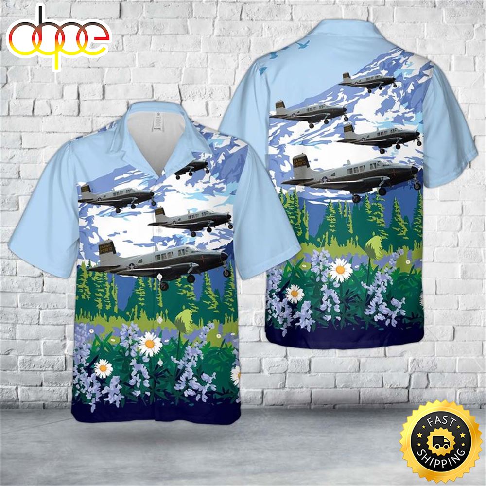 Us Army Beechcraft 65 Queen Air Hawaiian Shirt Psi2do