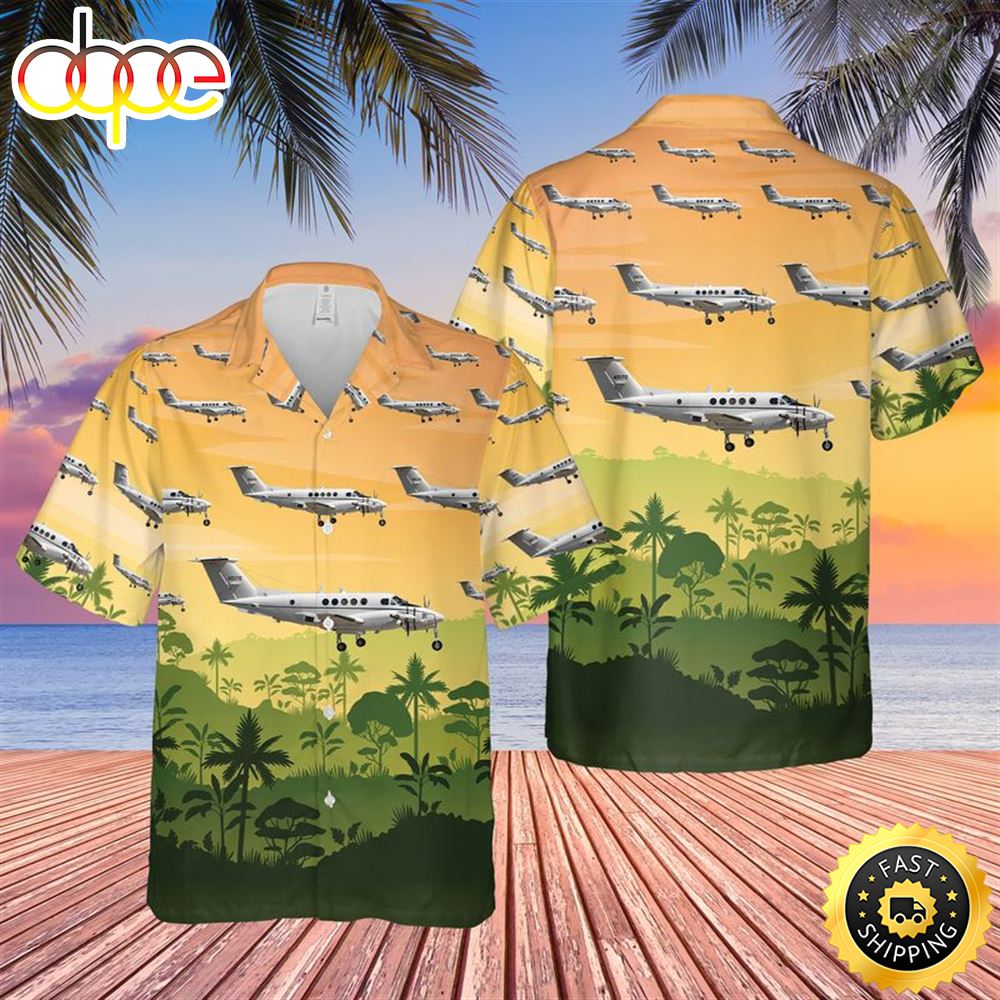 Us Army Beechcraft C 12u 2 Huron Hawaiian Shirt Riuuu8