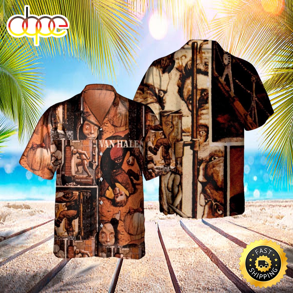 Van Halen Aloha Hawaiian Shirt Unisex Ot7g1a