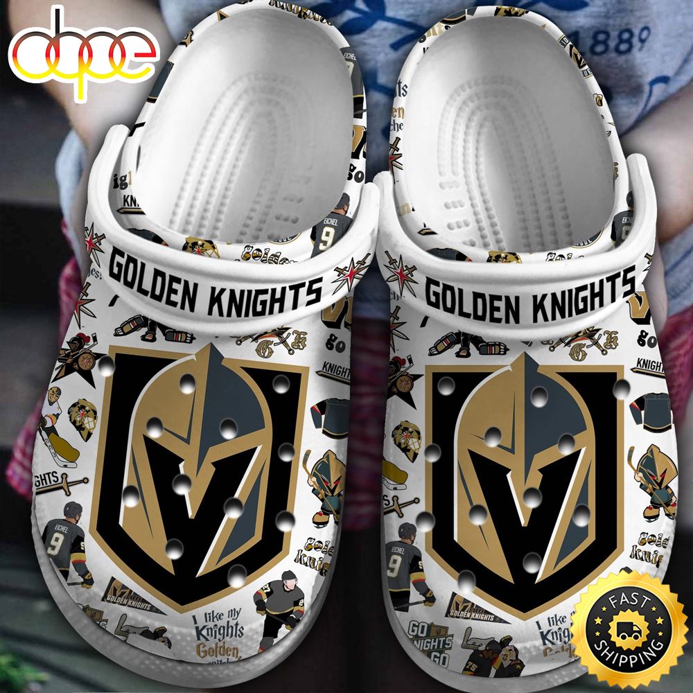 Vegas Golden Knights NHL Ice Hockey Sport Crocs Crocband Clogs Shoes Com N4ln8o