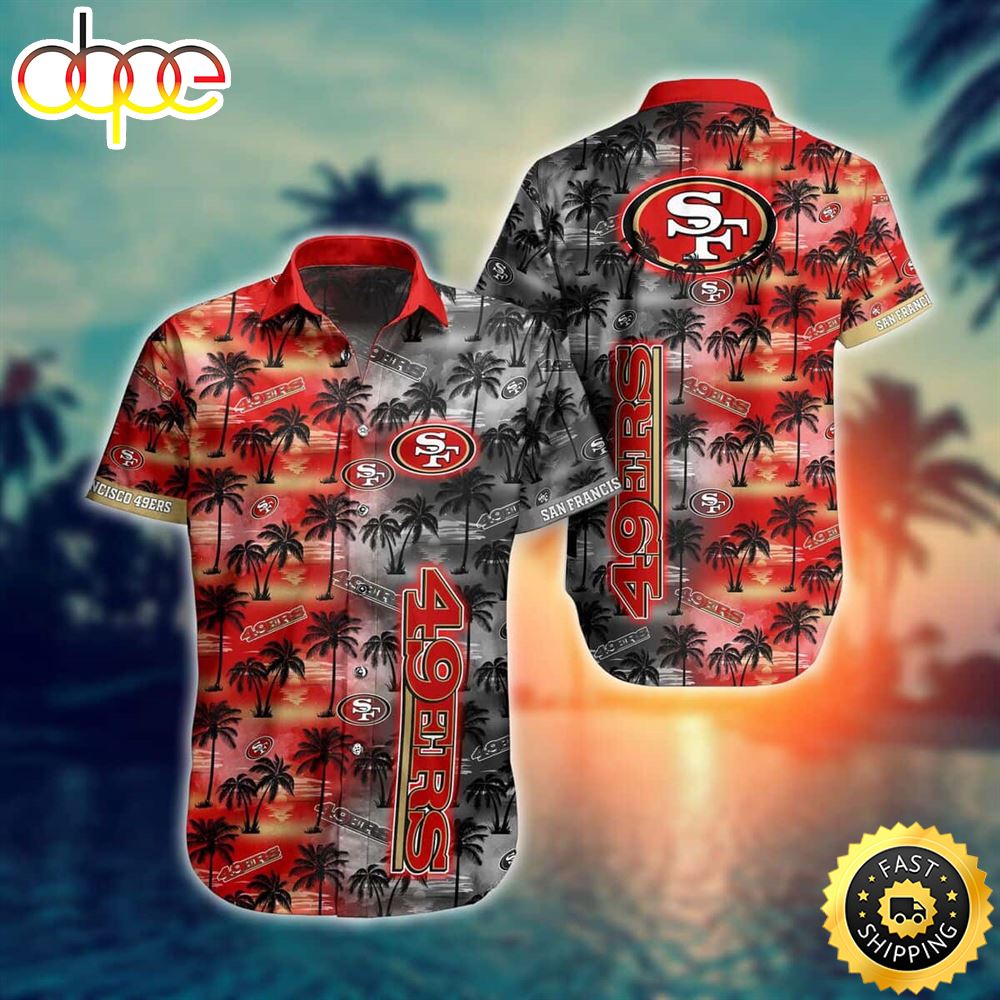 Vintage NFL San Francisco 49ers Hawaiian Shirt Beach Vacation Gift Lhuuk1