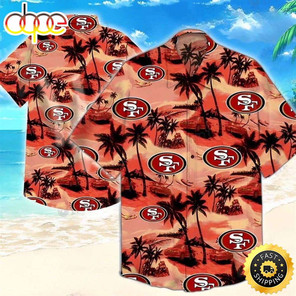 Vintage NFL San Francisco 49ers Hawaiian Shirt Gift For Football Fans Iukc2u