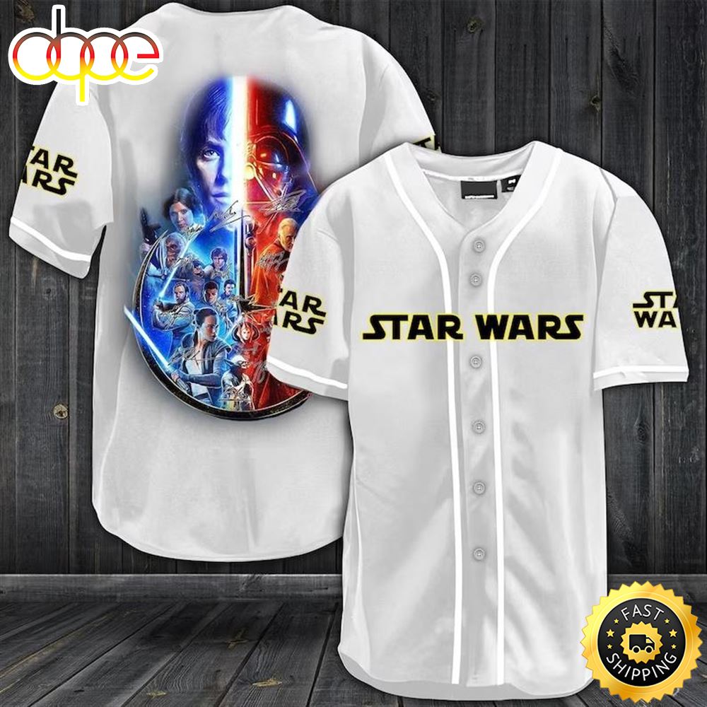 White Star Wars Baseball Jersey Shirt R9dfmh