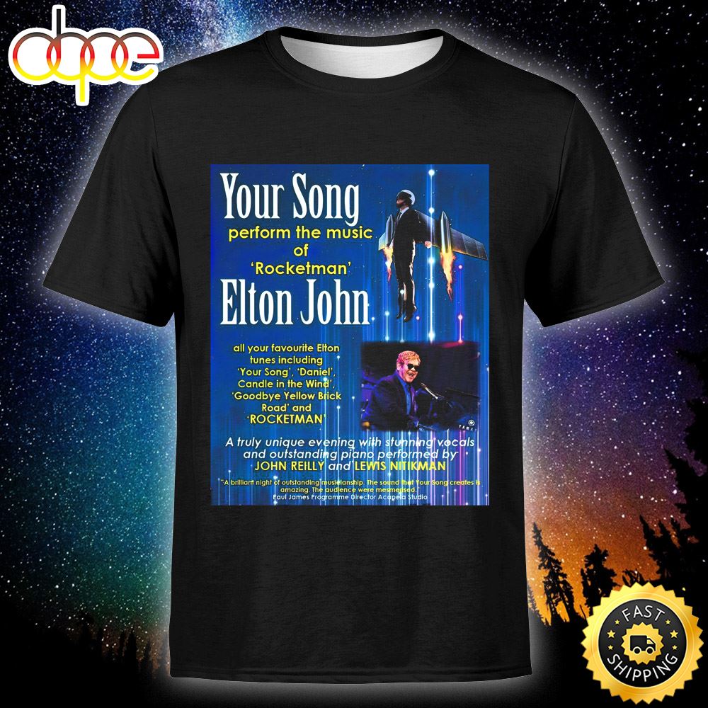 Young Elton A Celebration Of The Songs Of Elton John Chapel Arts Centre Bath June 30 Tour 2023 Unisex T Shirt Qkqfmj