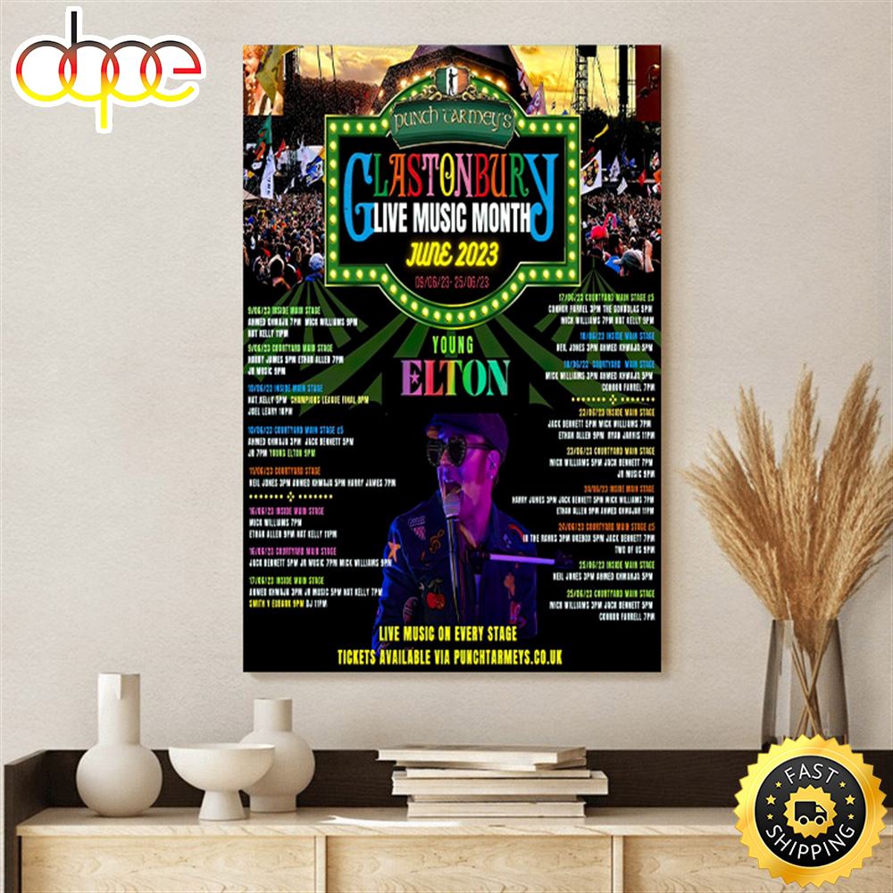 Young Elton The Tribute Show June 2023 Canvas Poster Ihxlea