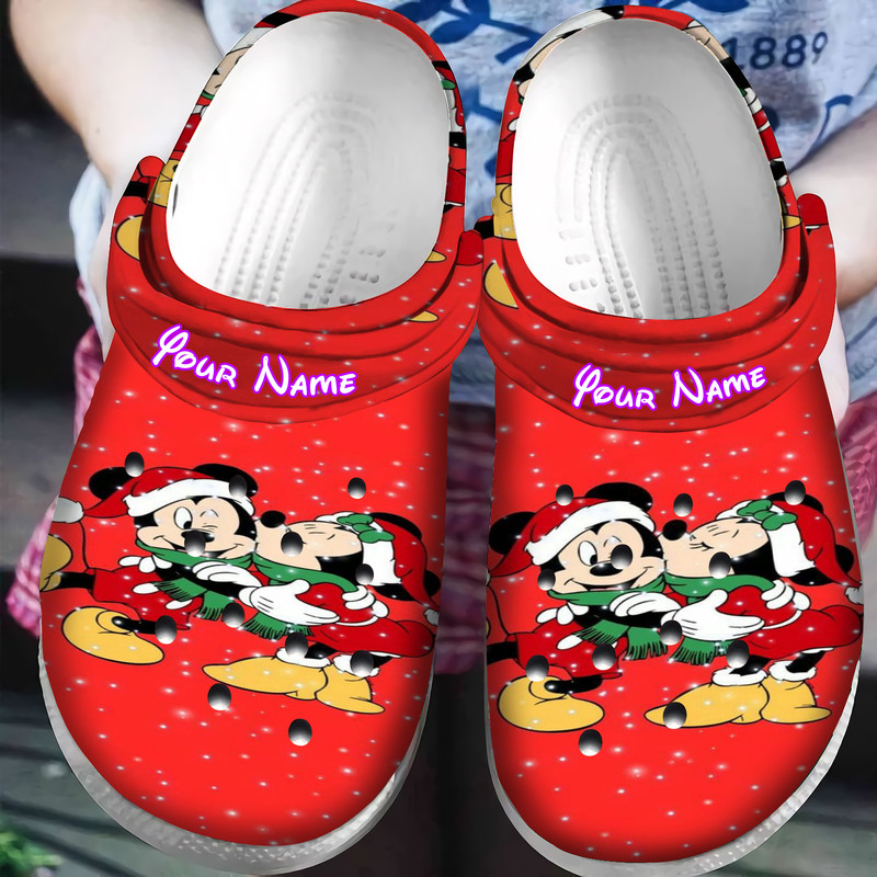 Lovely Mickey And Minnie Couple Xmas Slip On Shoes Merry Christmas Disney  Couple Shoes Cute Disney Mickey Minnie Gifts For Christmas Shoes -  Freedomdesign