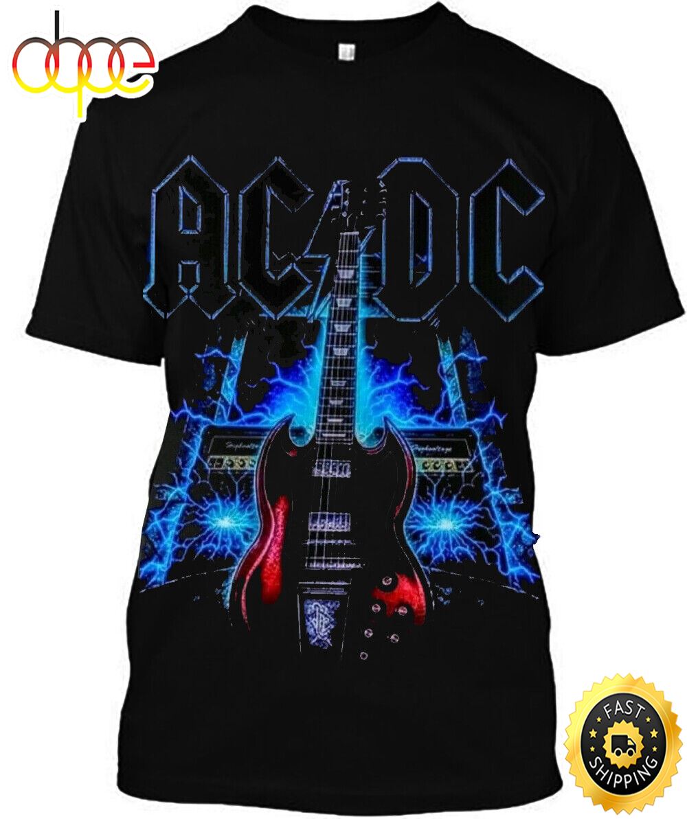 AC DC Let There Be Rock 3D T Shirt J8ckx1