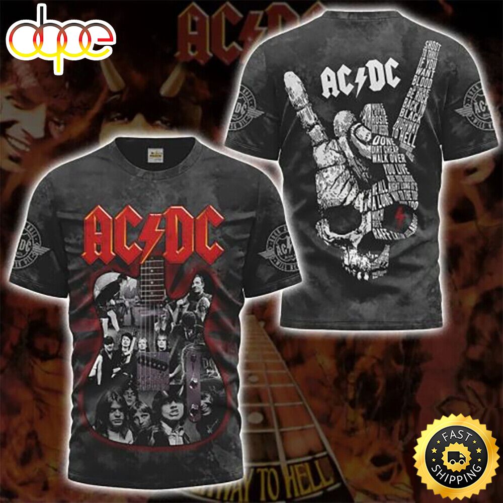 ACDC Metal Rock Band 3D T Shirt Hirwdo