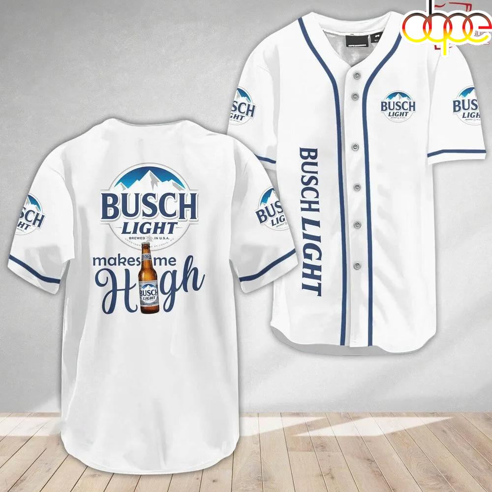 Busch Light Make Me High Baseball Jersey Ksk2xy